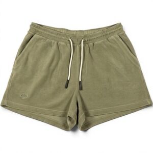 OAS Terry Cotton Shorts XL Olive Green Swedish Knit Palm Tree Resortwear
